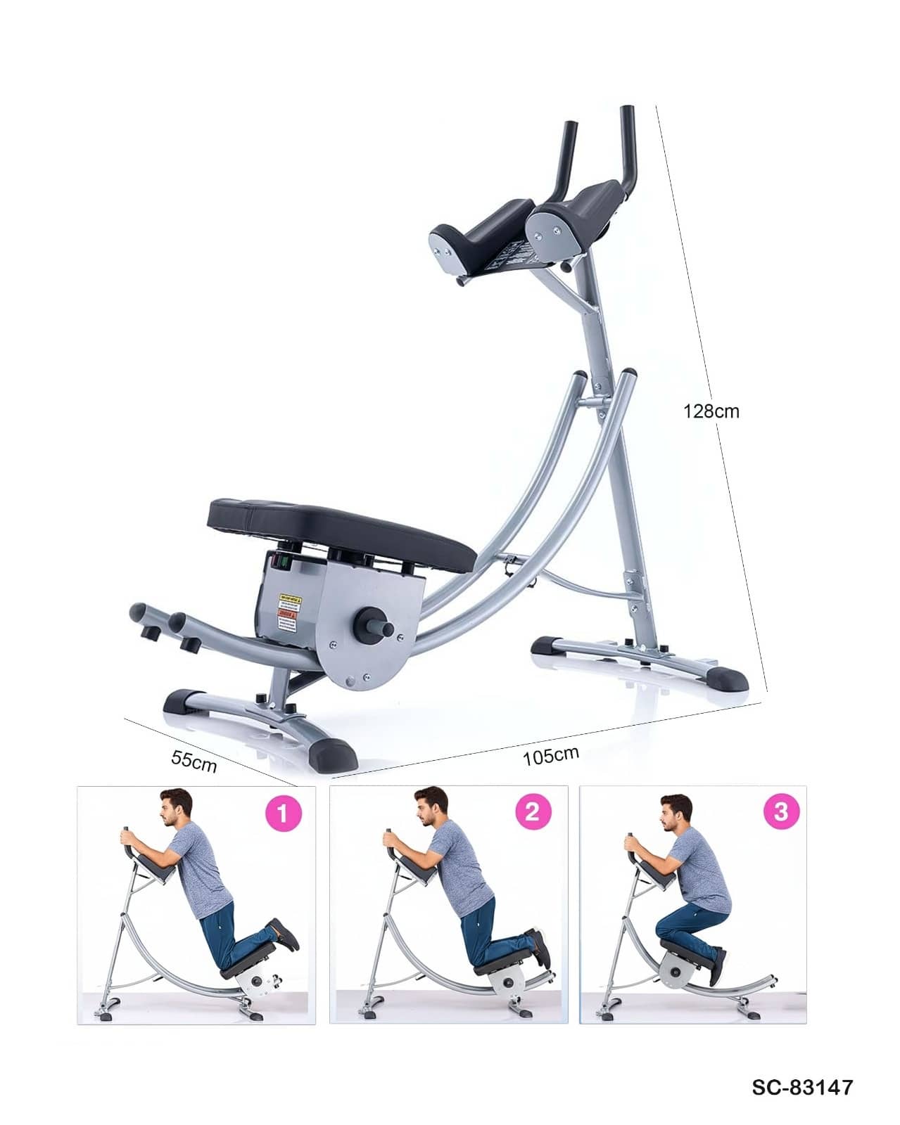 AB Crunch Coaster – Abs Abdominal Exercise Machine"SC-83147"