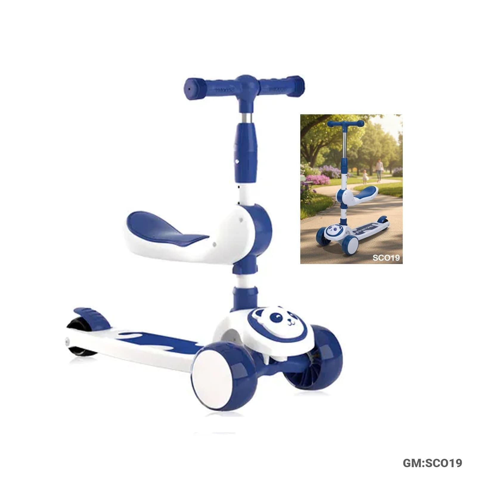 Foldable Push Kick Scooter – 3-Wheel Foldable & Height Adjustable Scooter"SCO18"