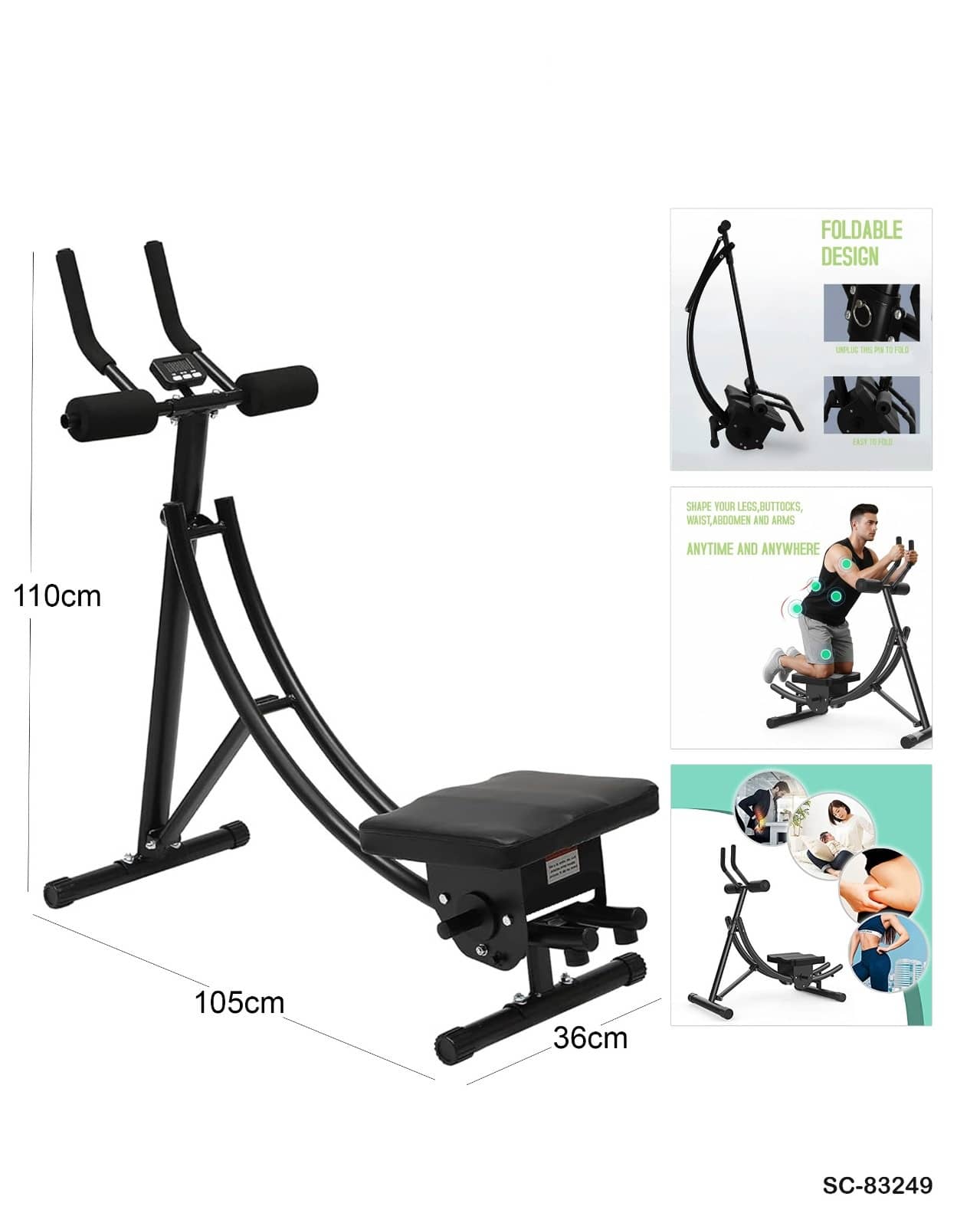 AB Abdominal Machine – Foldable Home Gym Trainer (SC-83249)