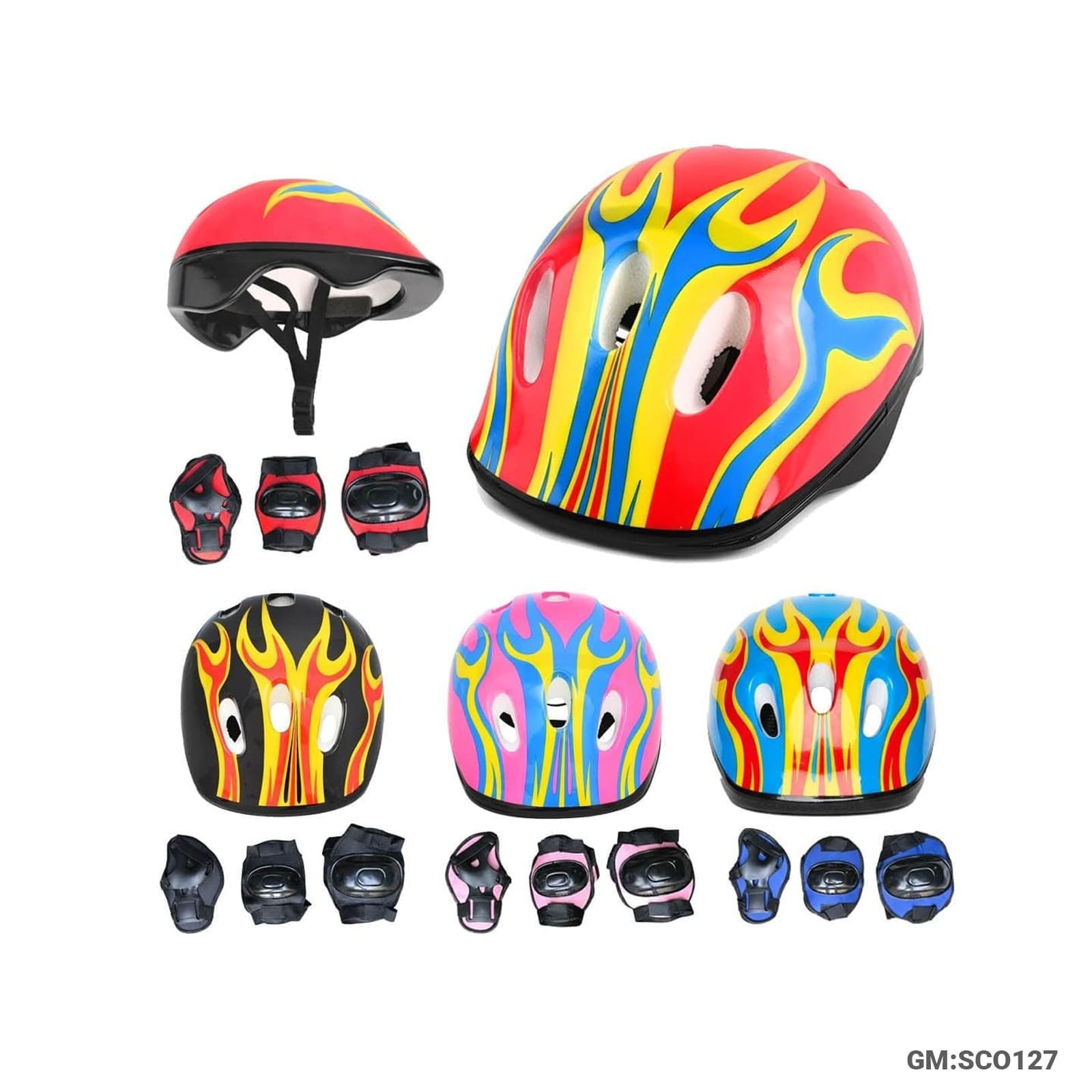 Kids Helmet for Skating & Cycling with Protective Pads (SCO127)