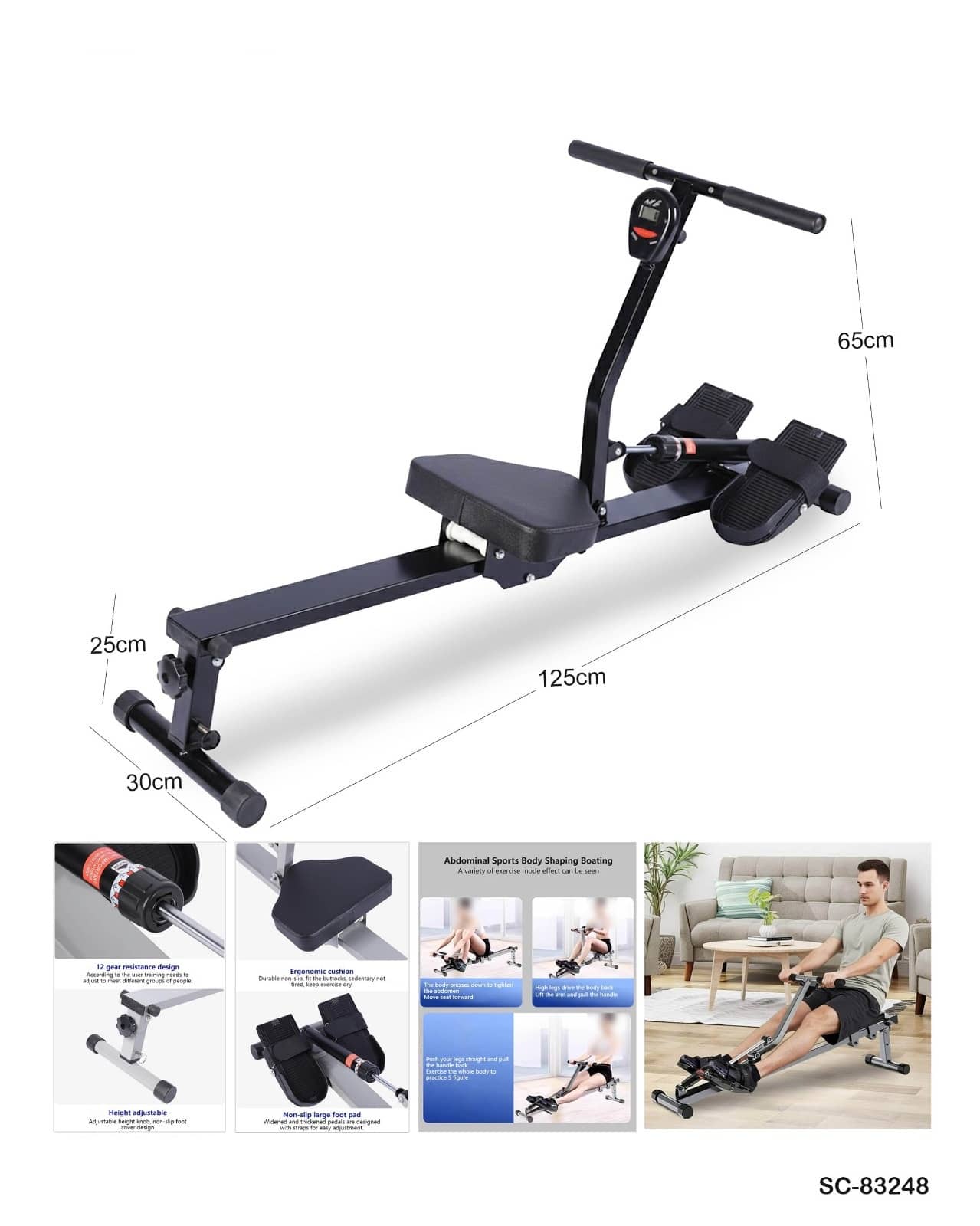 Abdominal Bench Rowing Machine (Home Fitness Equipment) – SC-83248