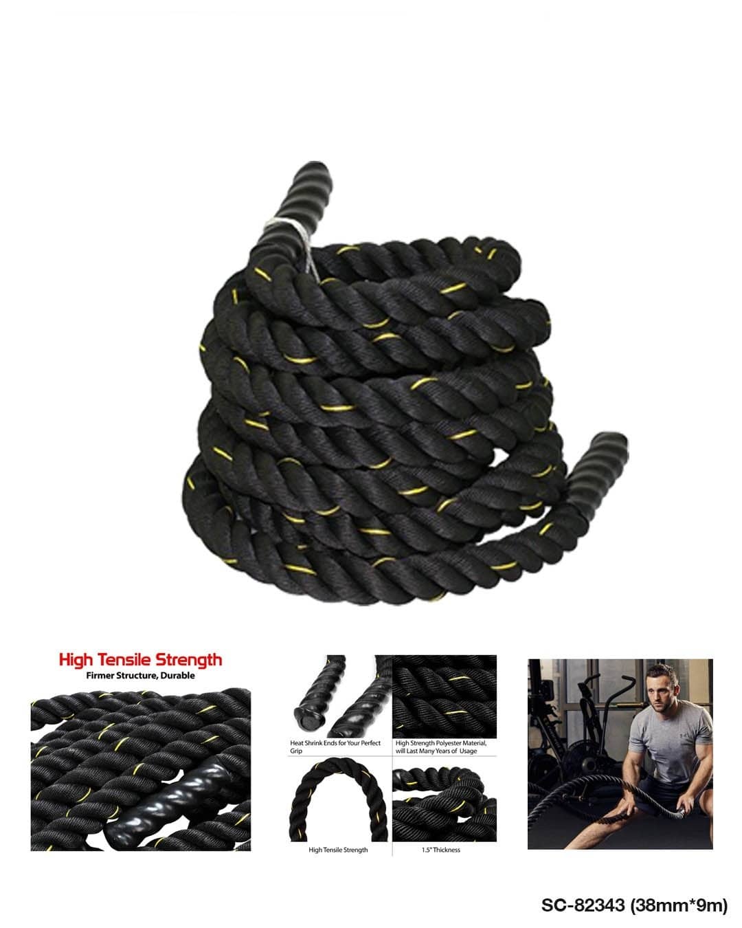 Undulation Exercise Rope for Fitness (Battle Rope)