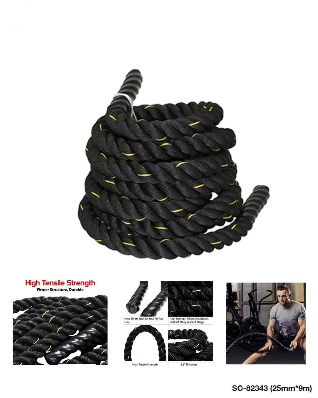 Undulation Exercise Rope for Fitness (Battle Rope)