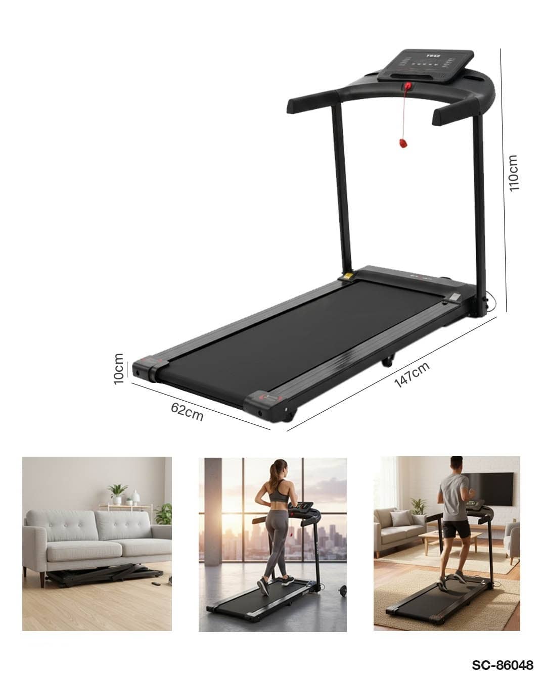 Foldable Electric Walking Treadmill – Chang Sport | SC-86048