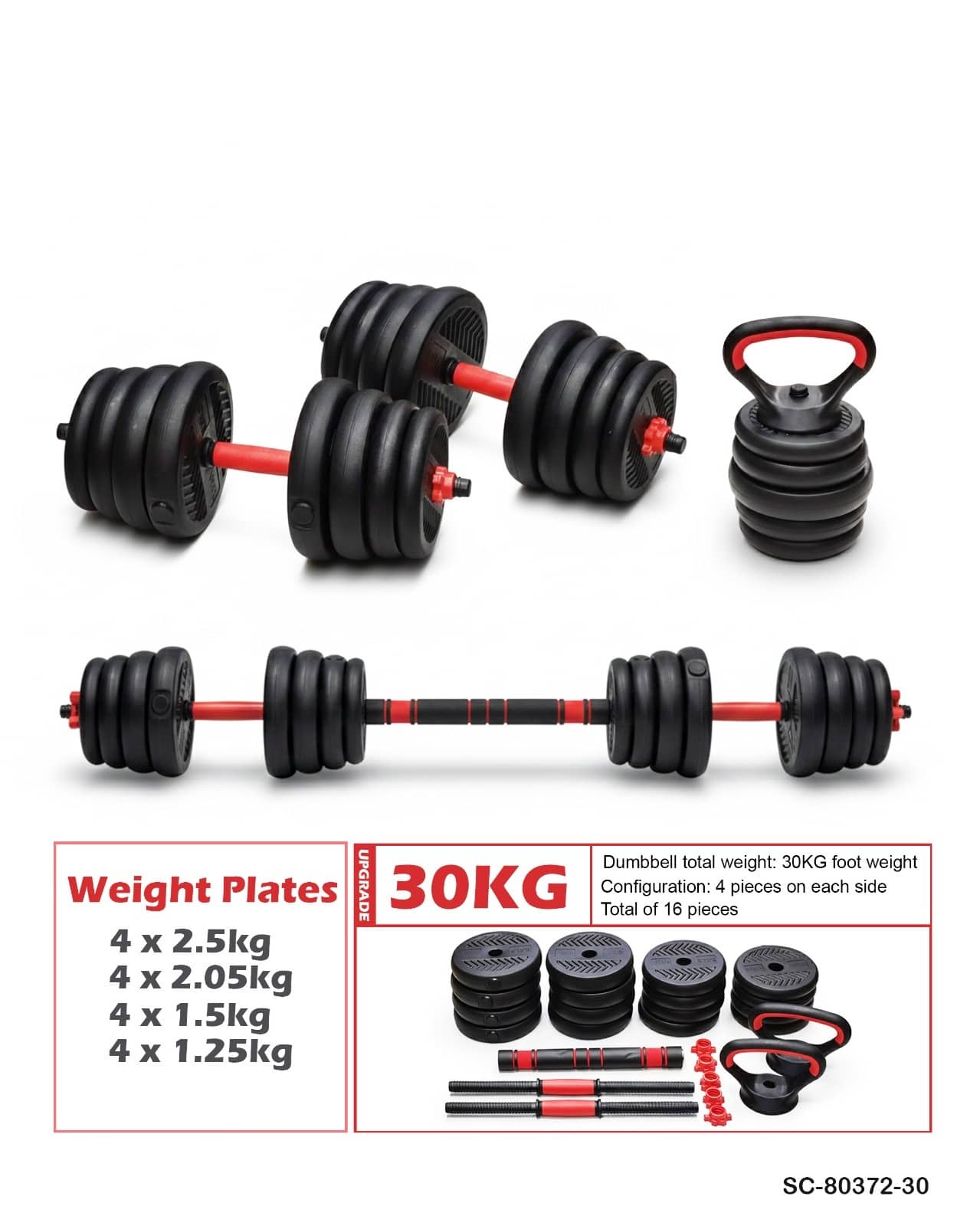 Multifunctional Dumbbell Set – 4-in-1"sc-80372"
