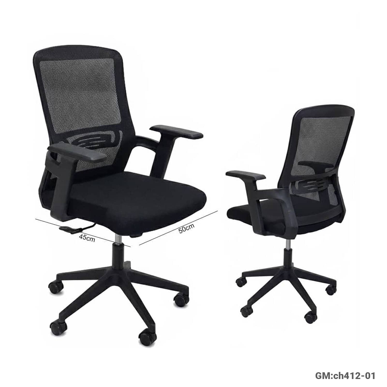 Ergonomic Office Chair (Hydraulic Height Adjustable) – ch412-01