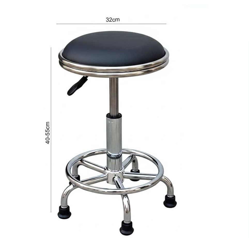 Round Stool Chair (360° Rotating, Height Adjustable) – mh346-9