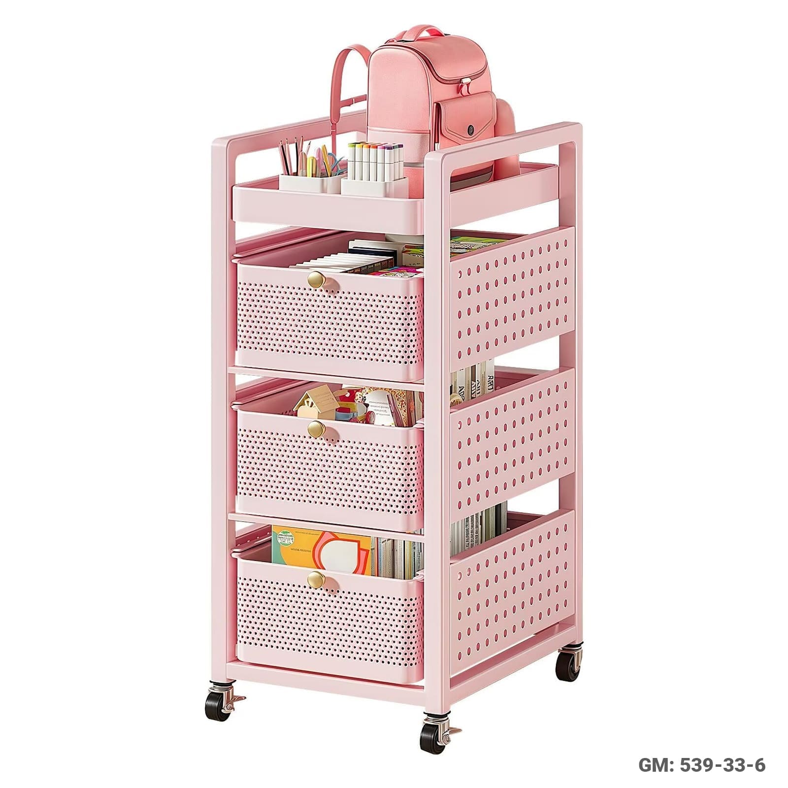 Multi-Functional Storage Movable Trolley Rack"539-33-6"