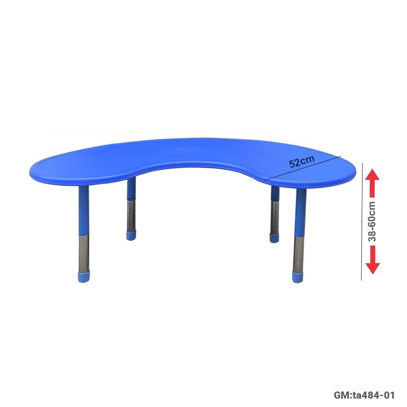Kids Plastic Half Moon Design Learning & Activity Table (ta484-01)