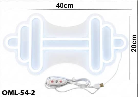 Barbell Dumbbell Decor LED Neon Sign (OML-54-2)
