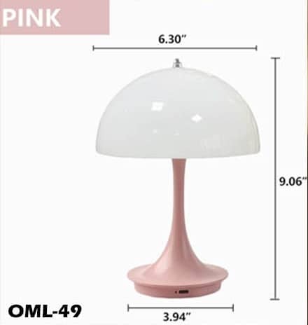 Mushroom Shaped Touch LED Table Lamp – 3 Color-Changing Modes (OML-49 / OML-49-1)