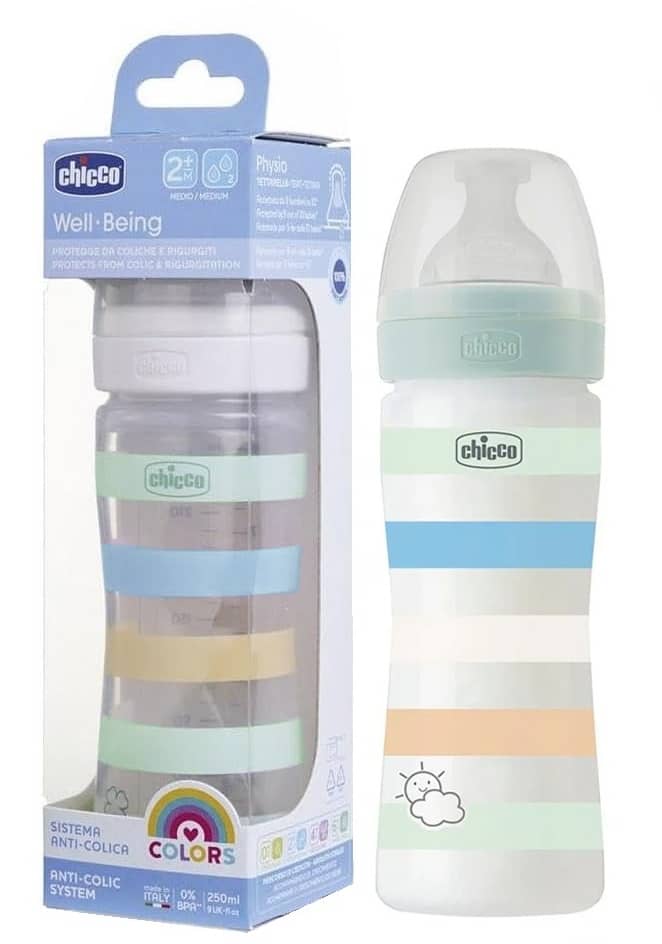 Chicco Well-Being Feeding Bottle – 250 ml (Medium) (C6220)