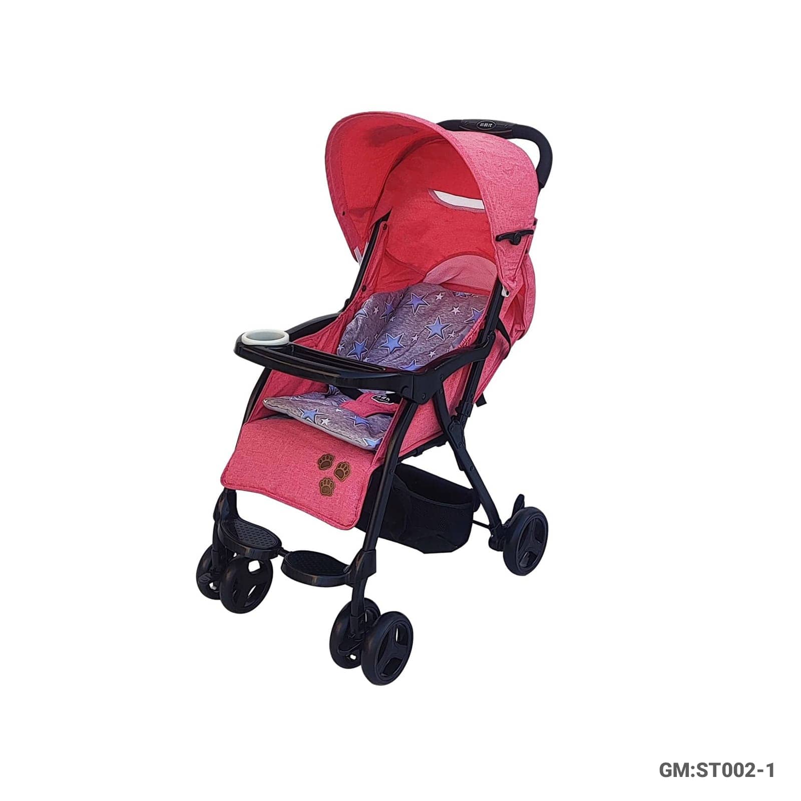 Foldable Baby Stroller with Canopy, Cup Holder, and Storage Basket – ST002-1