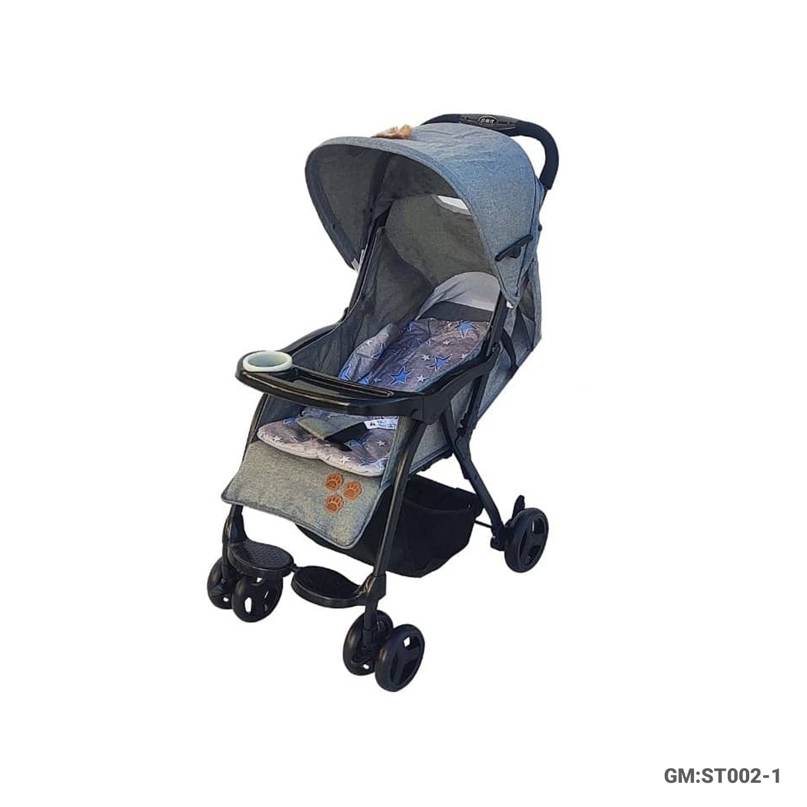 Foldable Baby Stroller with Canopy, Cup Holder, and Storage Basket – ST002-1