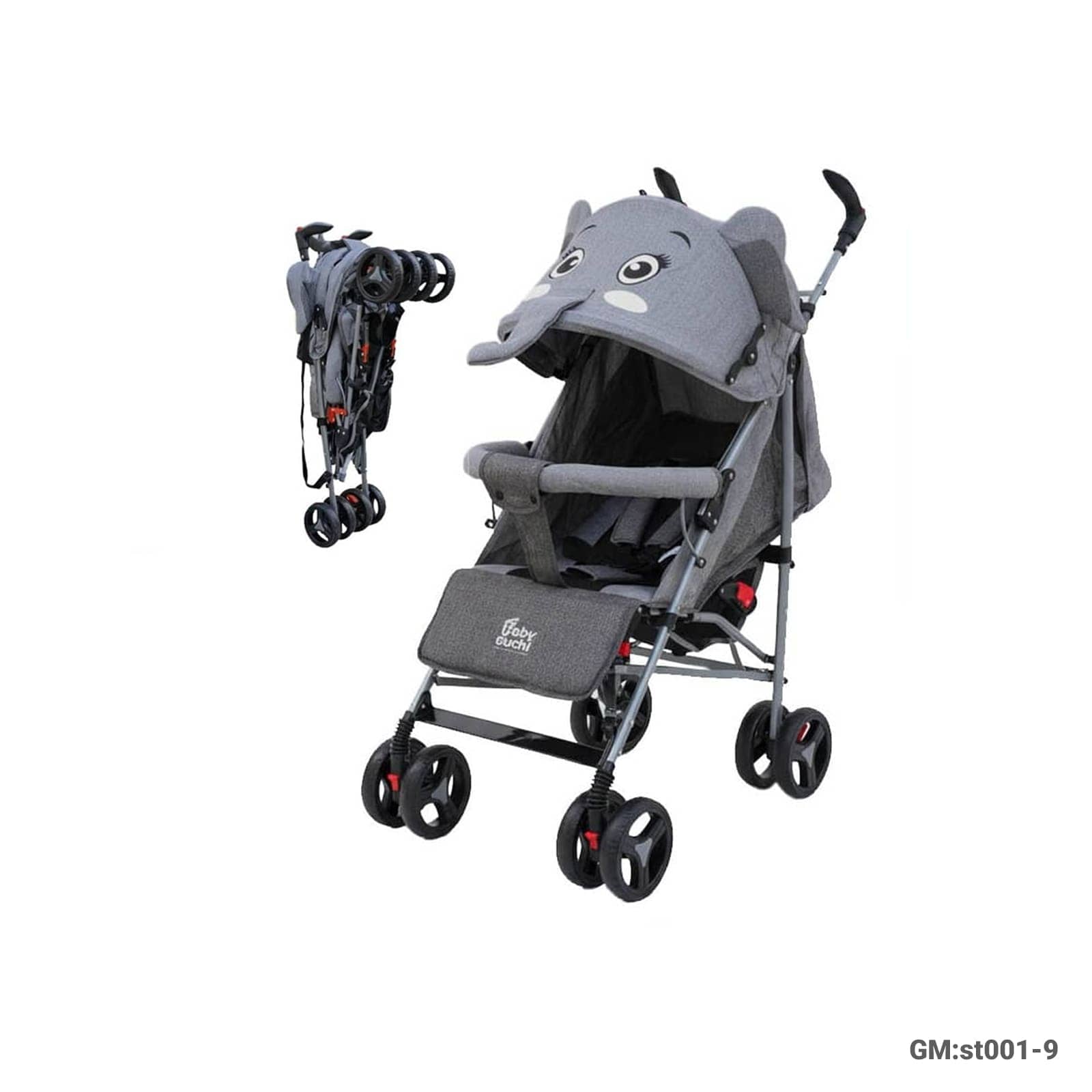 Lightweight Baby Stroller – Compact Fold, Canopy with Cute Ears "st001-9"