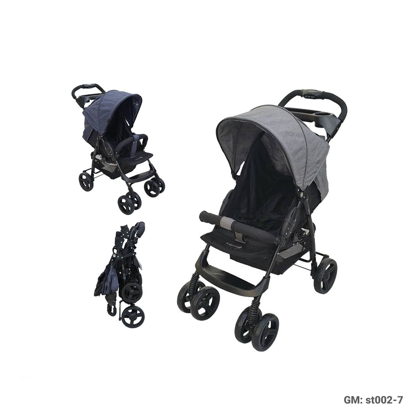 Knorr-Baby Lightweight Foldable Stroller | Suitable for 0–36M | Max Capacity 16kg – Compact Baby Travel Stroller "st002-7"