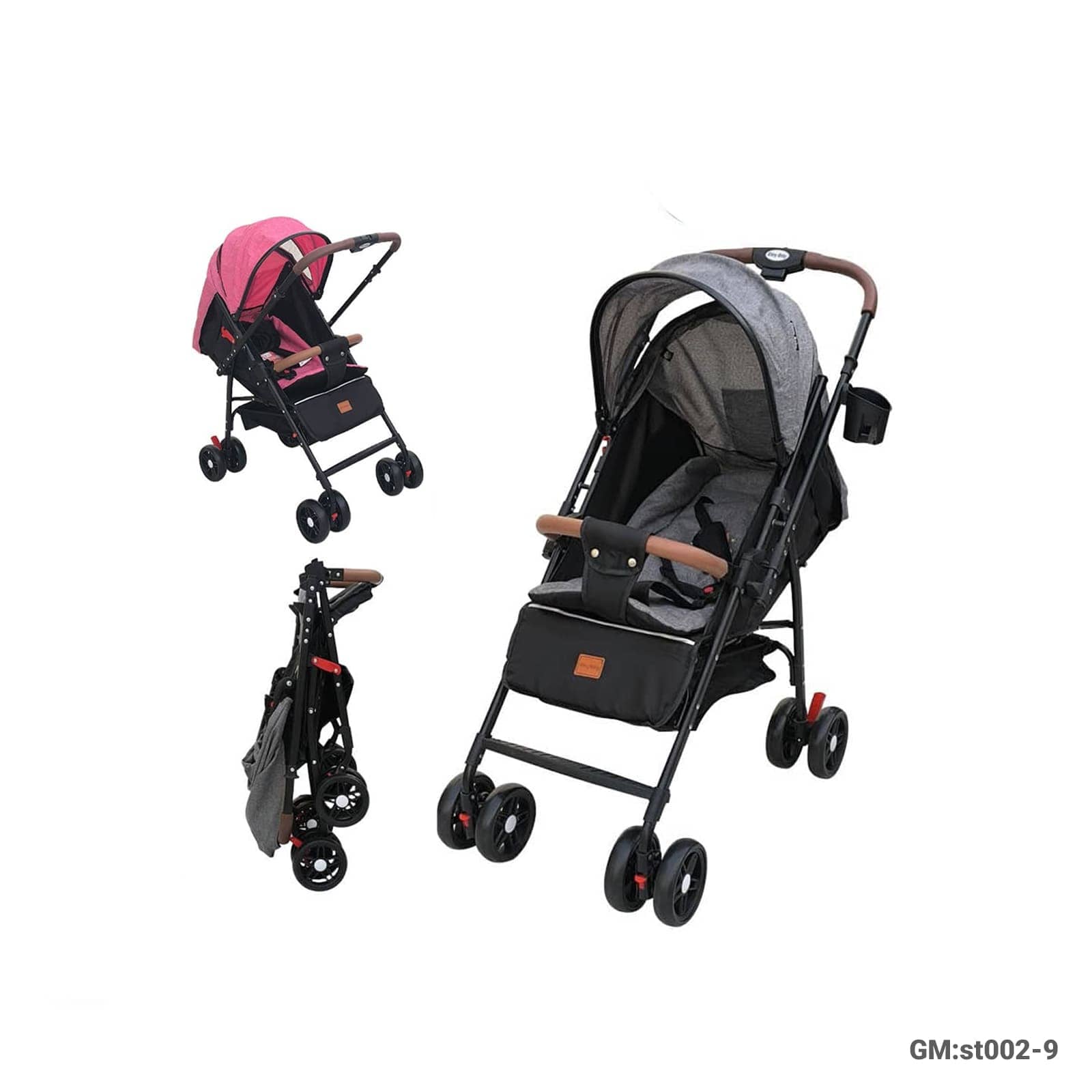 Glory Baby Stroller with Foldable Design, Canopy, and Storage Basket – ST002-9