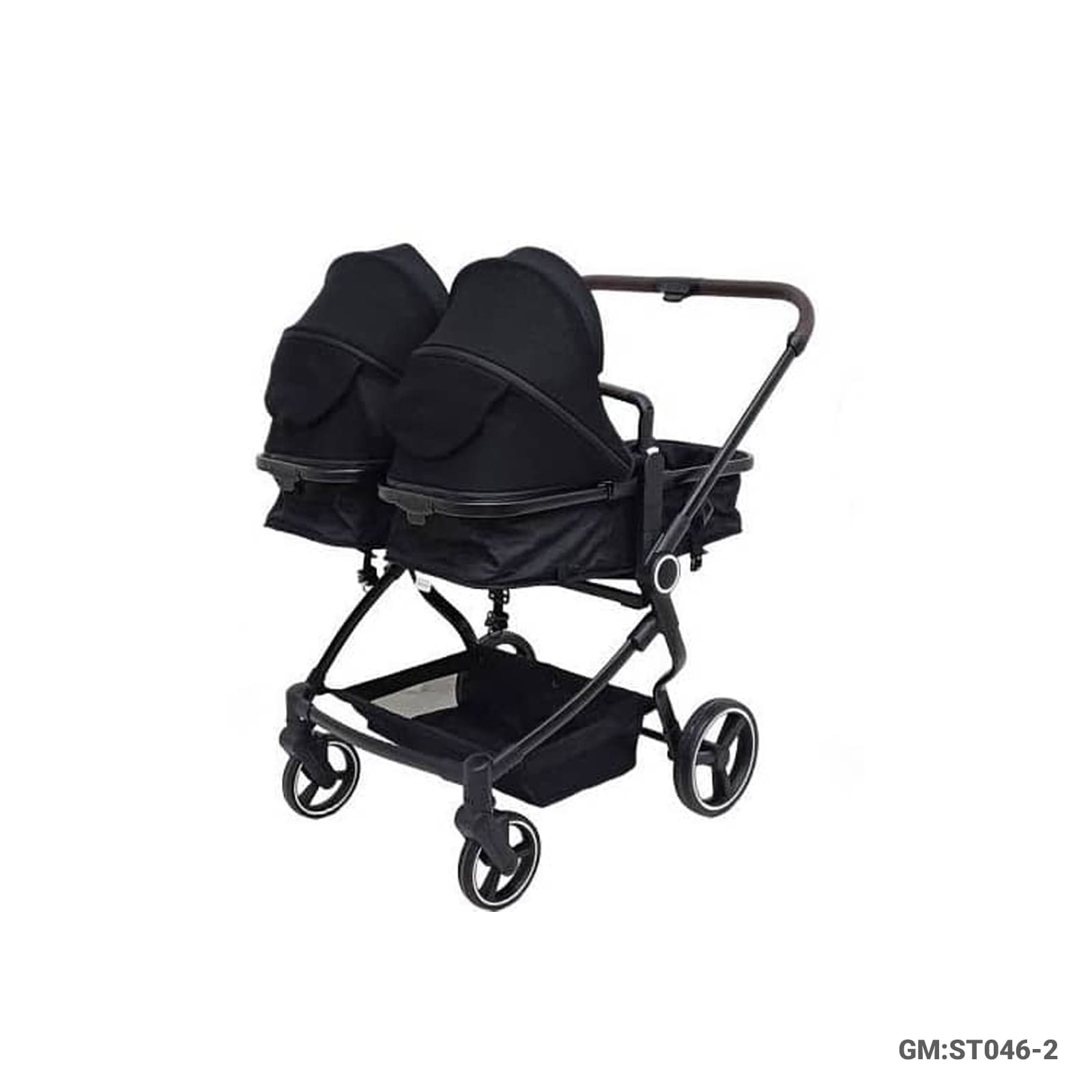 Luxury Twins Baby Stroller with Dual Seats, Foldable Frame, and Large Canopies – ST046-2