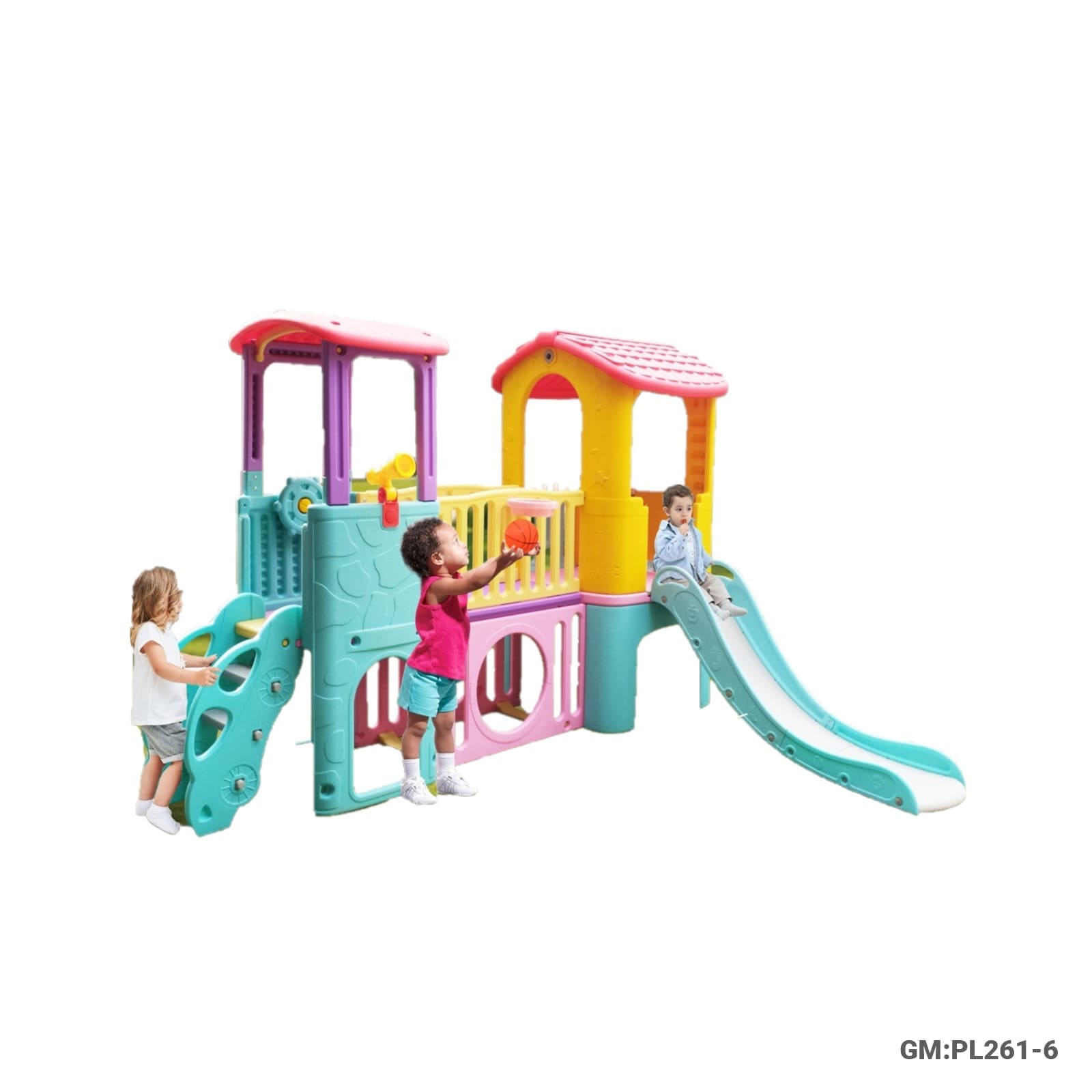 New Joyful Park Children Play House swing set with slide "PL261-6"