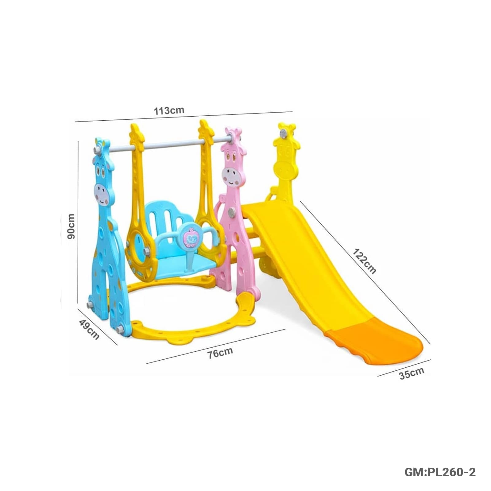 3 in 1  Slide & Swing Set "PL260-2"