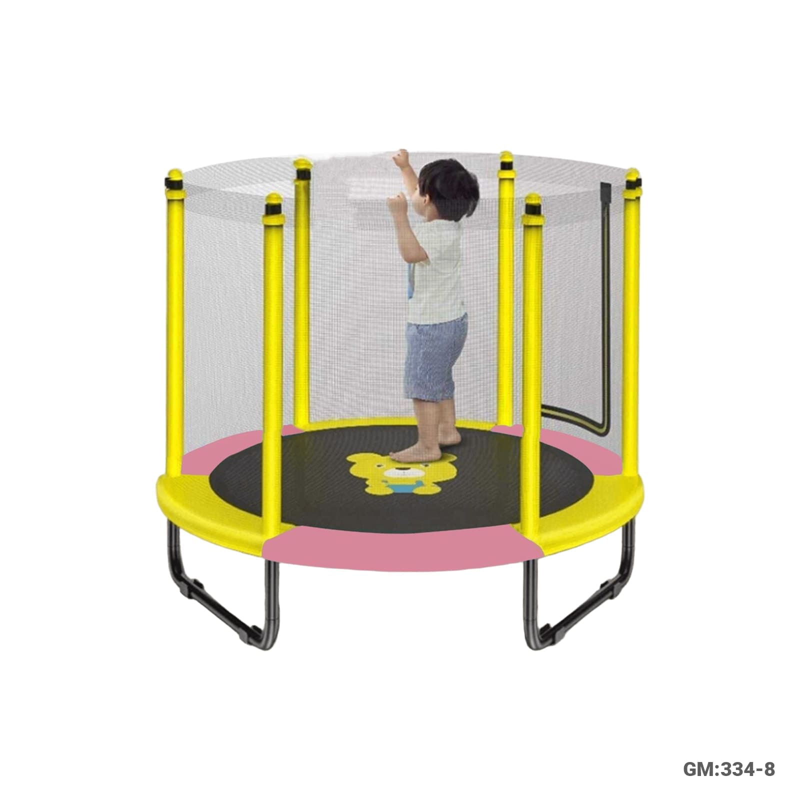 الترامبولين مع شبكة السلامة، سلة كرة السلة "334-8"