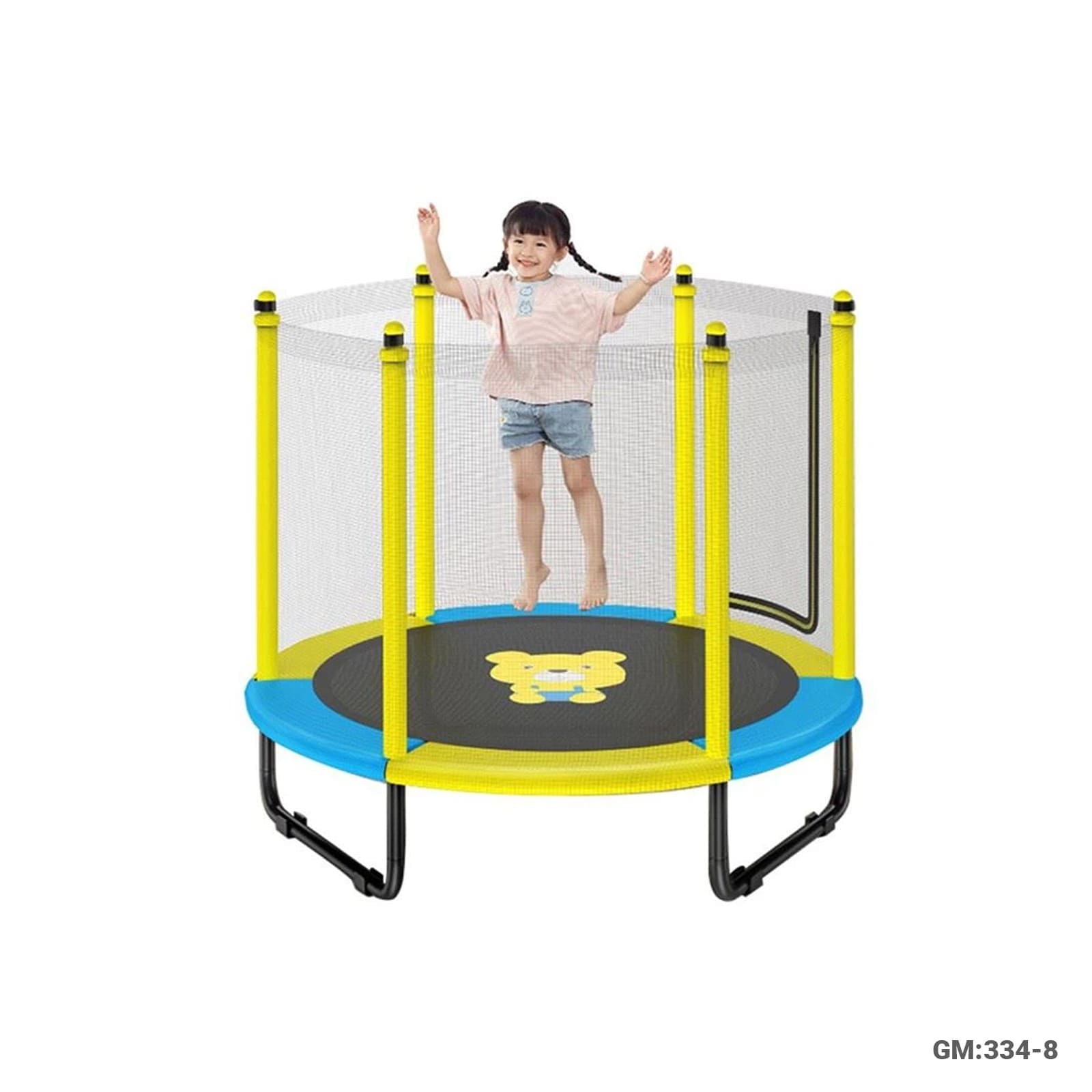 الترامبولين مع شبكة السلامة، سلة كرة السلة "334-8"