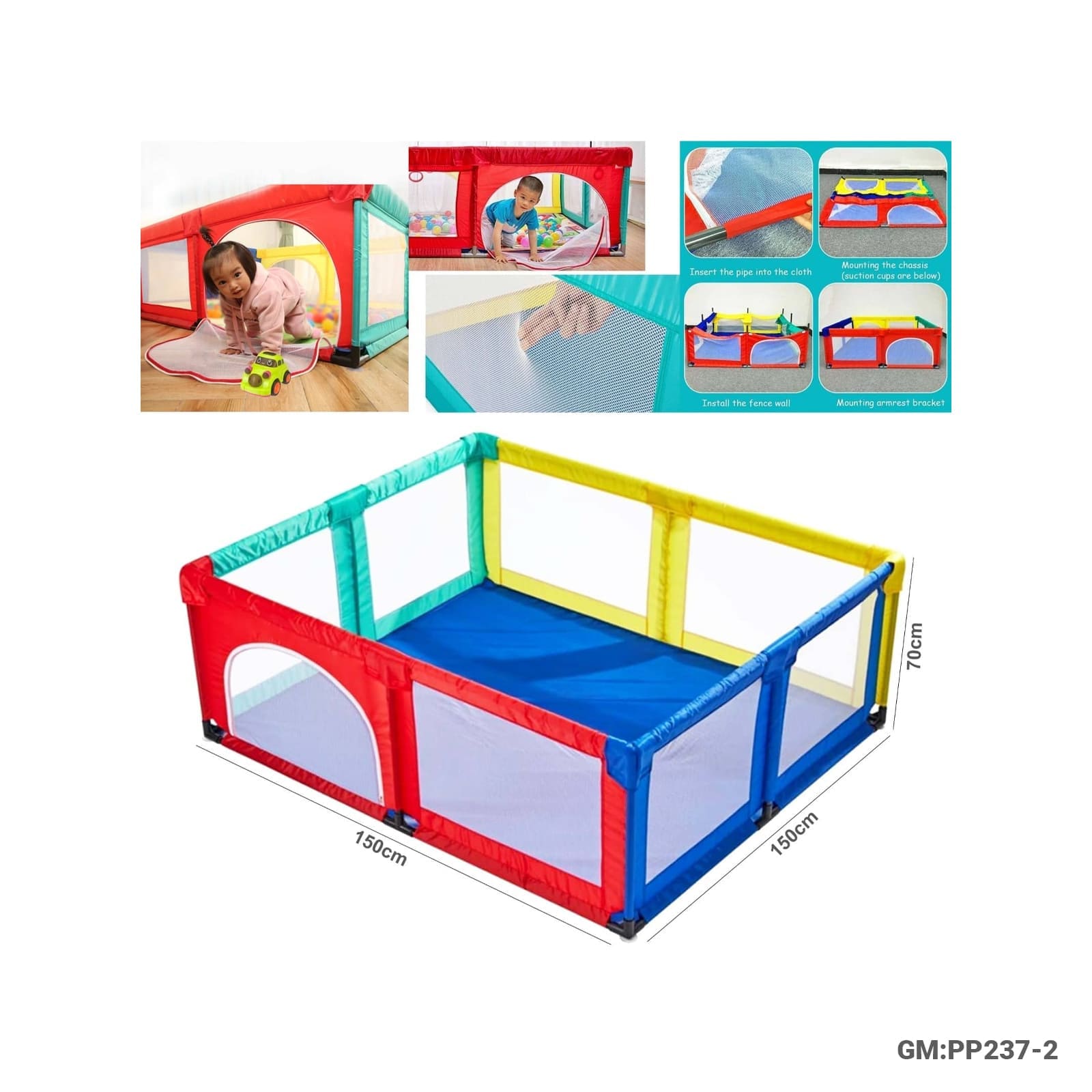 Multicolor Baby Playpen"PP237-2"