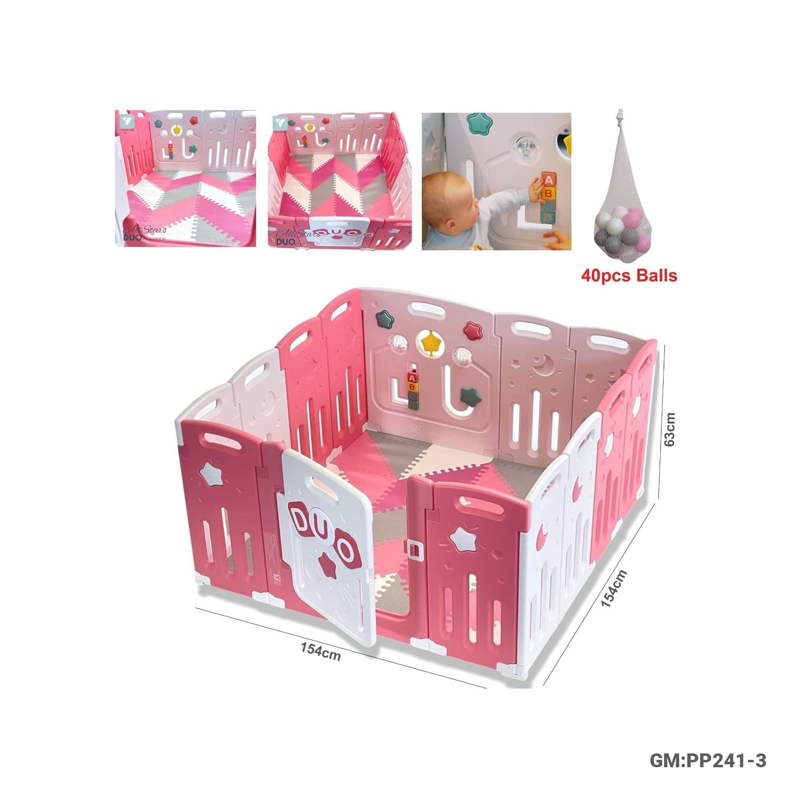 حظيرة لعب للأطفال من نوع All Stars Duo "524-19"