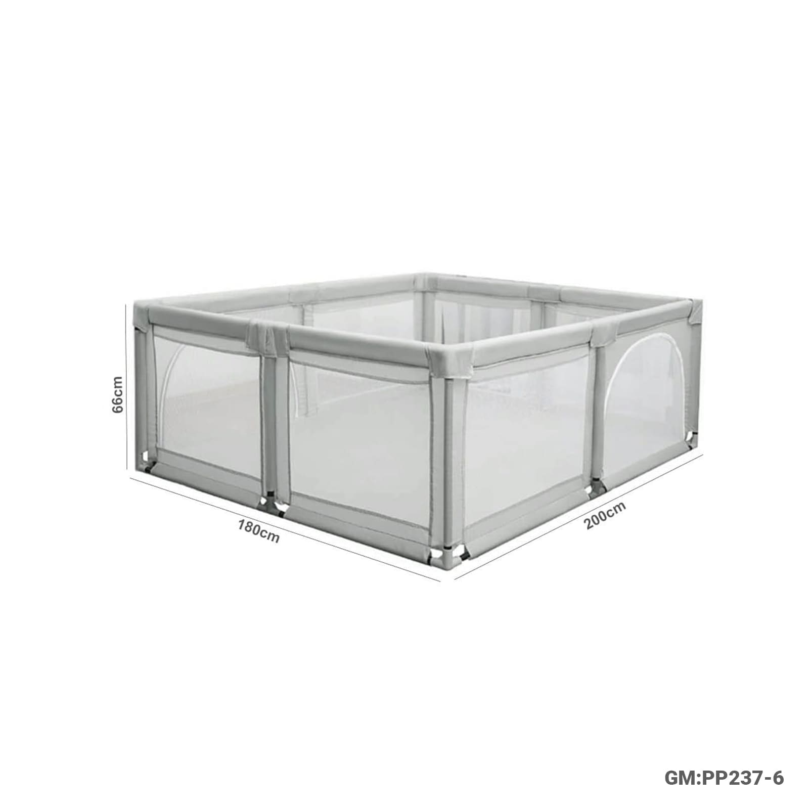 XXL Baby Playpen | 200×180×66cm – Safe Indoor Play Yard for Toddlers – Model: "PP237-6"