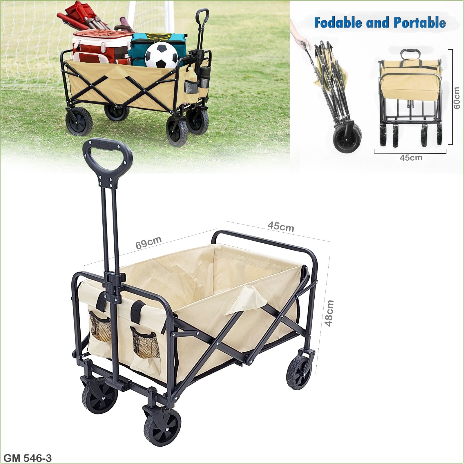 Heavy-duty folding trolley Cart "546-3"