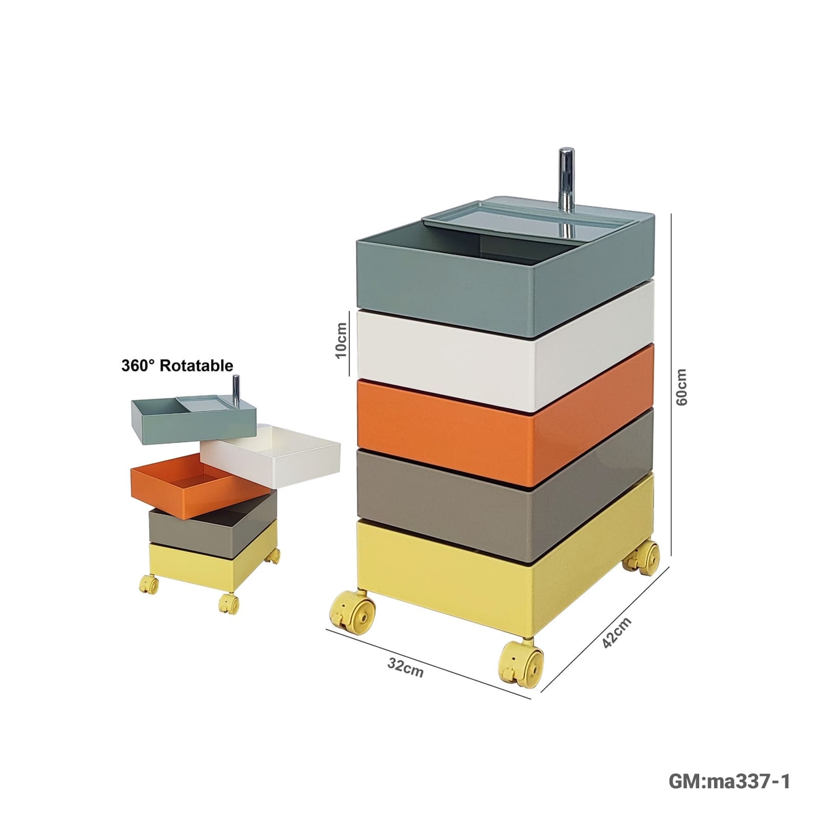 دولاب جانبي للغرفة ، خزانة تخزين بـ 5 أدراج "539-60-5"