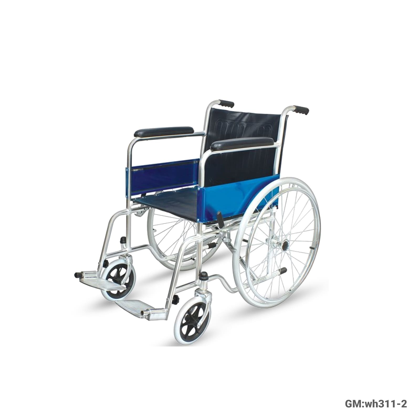 Folding Heavy Duty Steel Wheelchair "wh311-2"
