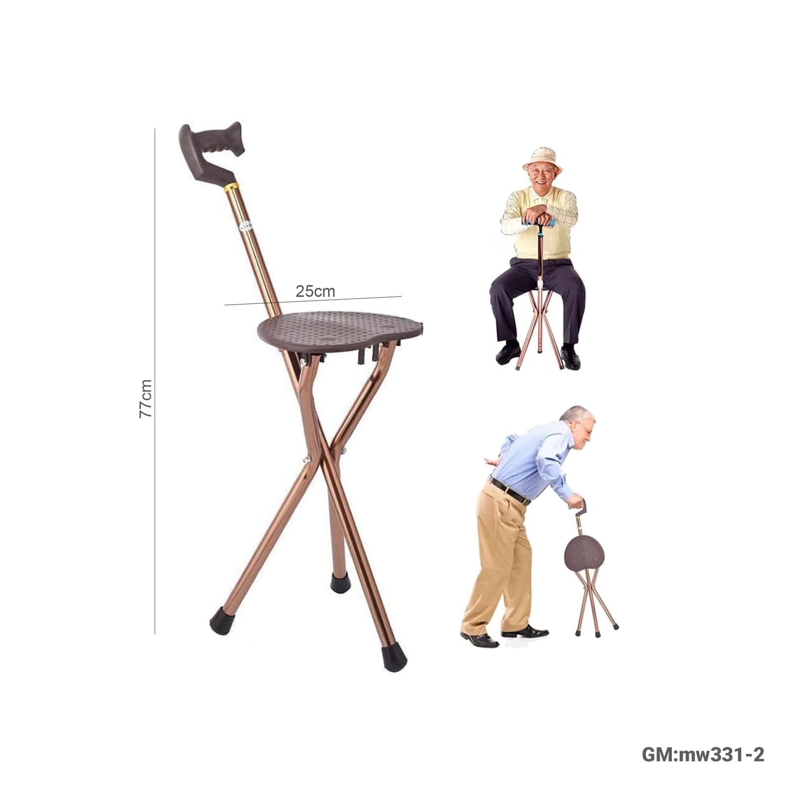 Walking Cane Stool For The Elderly "mw331-2"