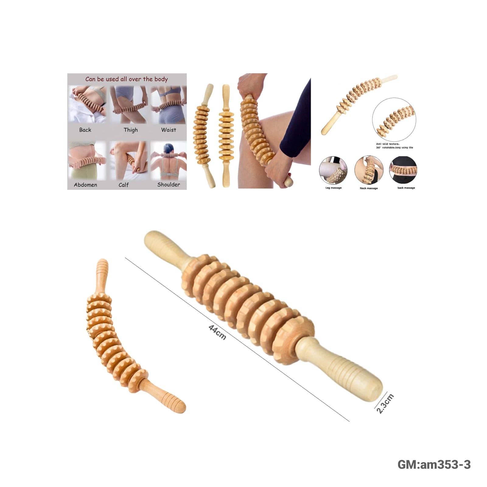 عصا تدليك خشبية "824"