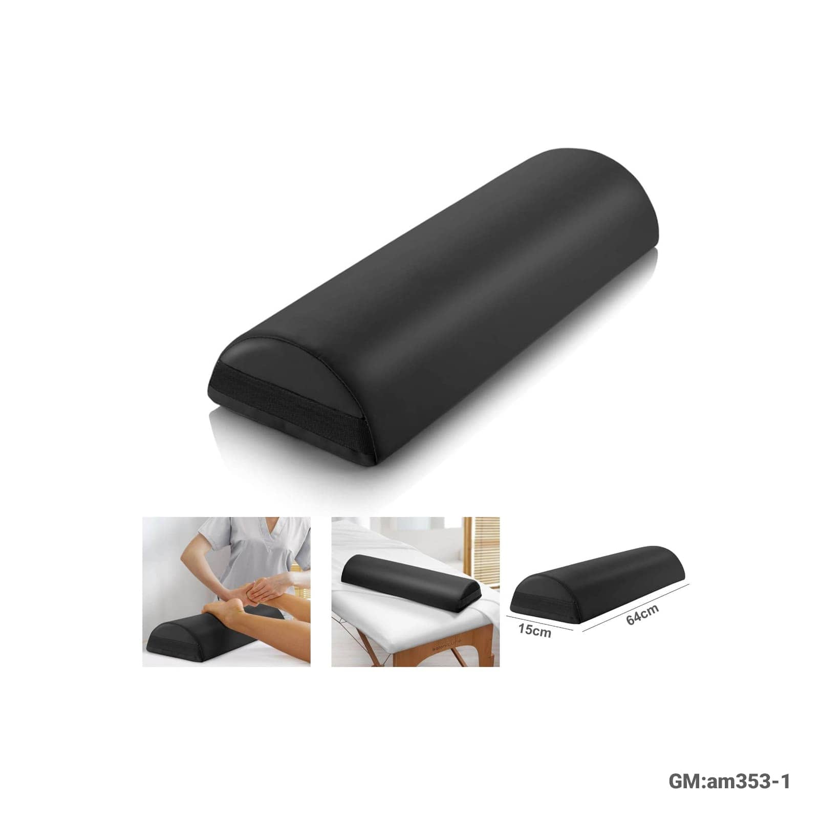 Half Round Massage Table Bolster Pillow Pad"am353-1"