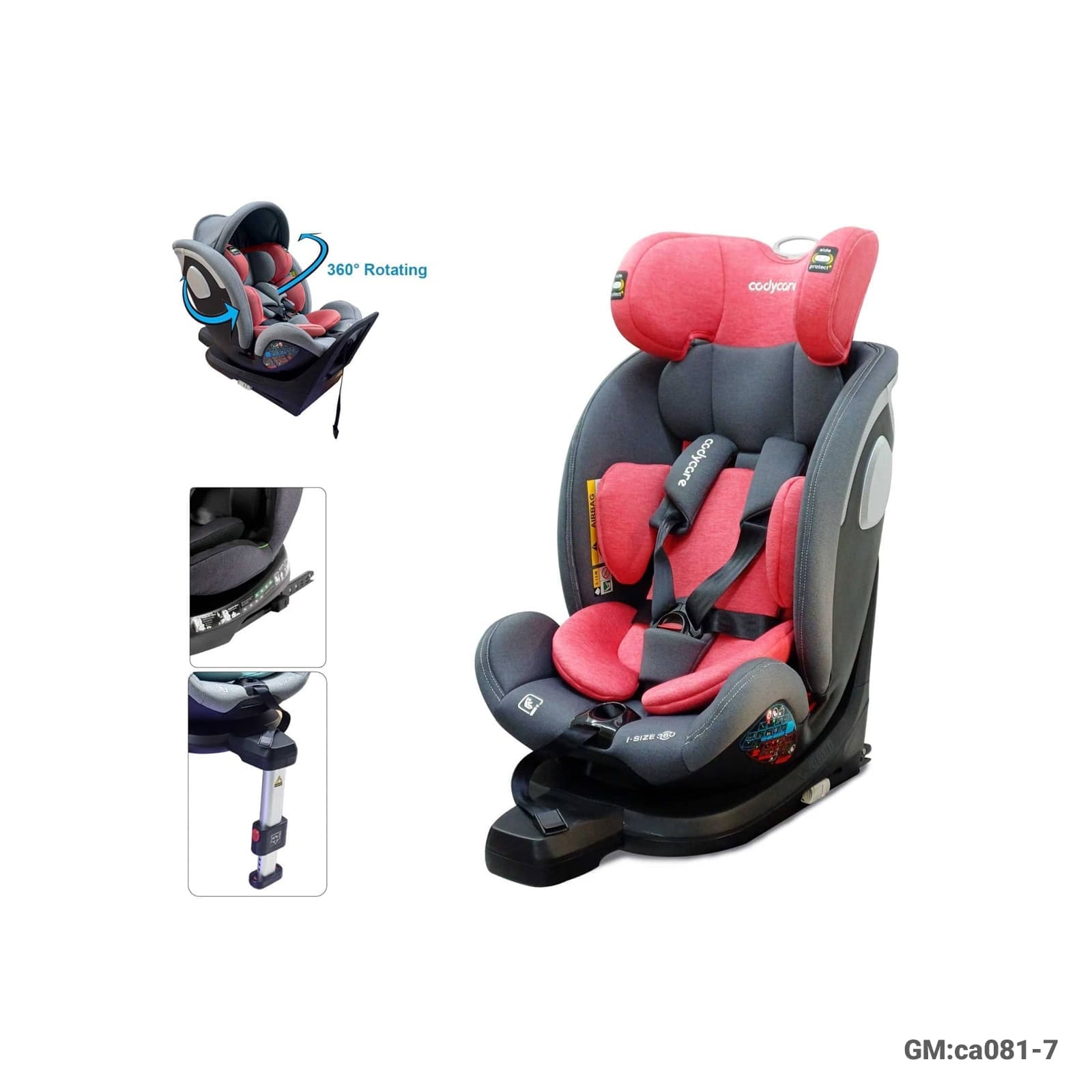 Baby Car Seat with ISOFIX & 360° Rotation – CA081-7