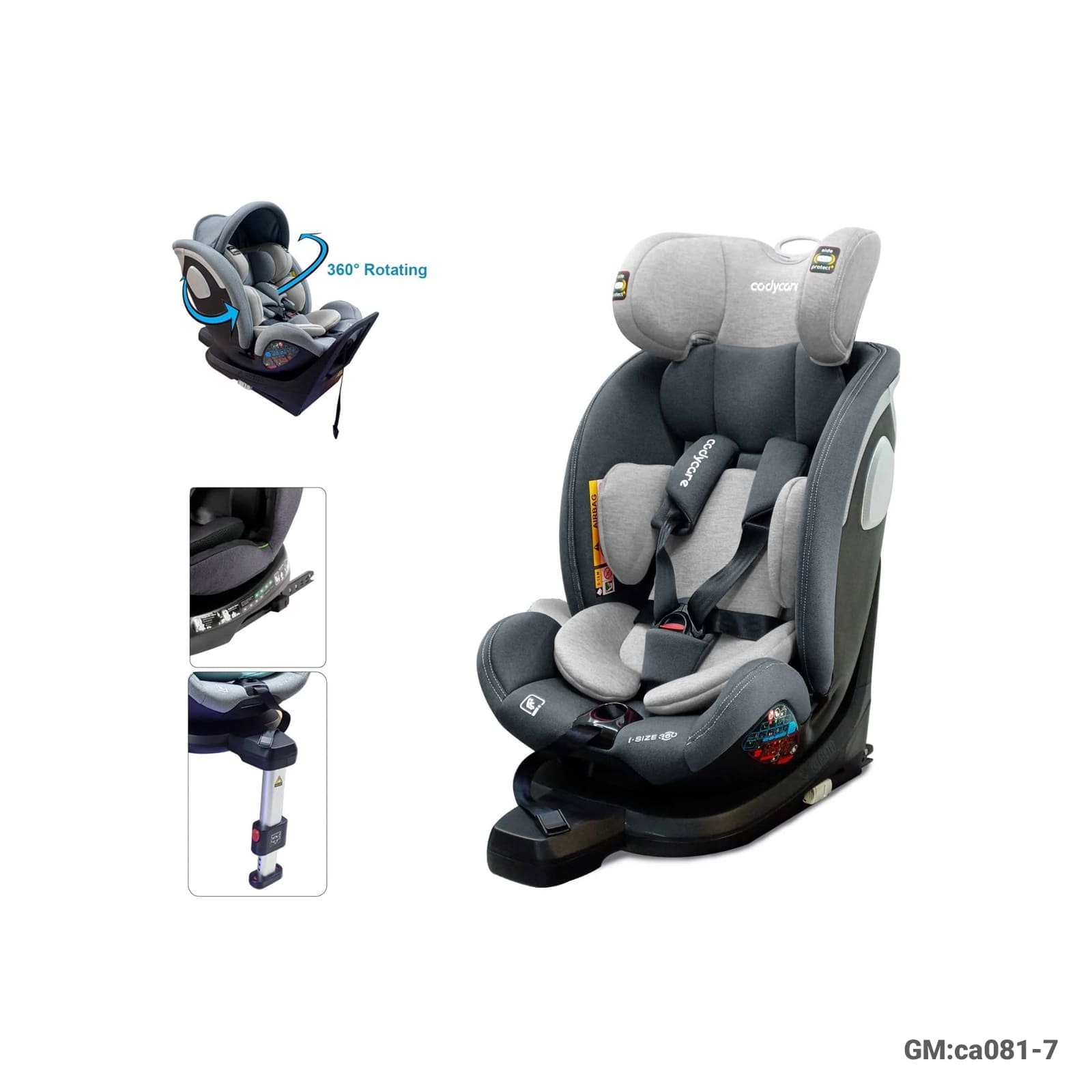 Baby Car Seat with ISOFIX & 360° Rotation – CA081-7