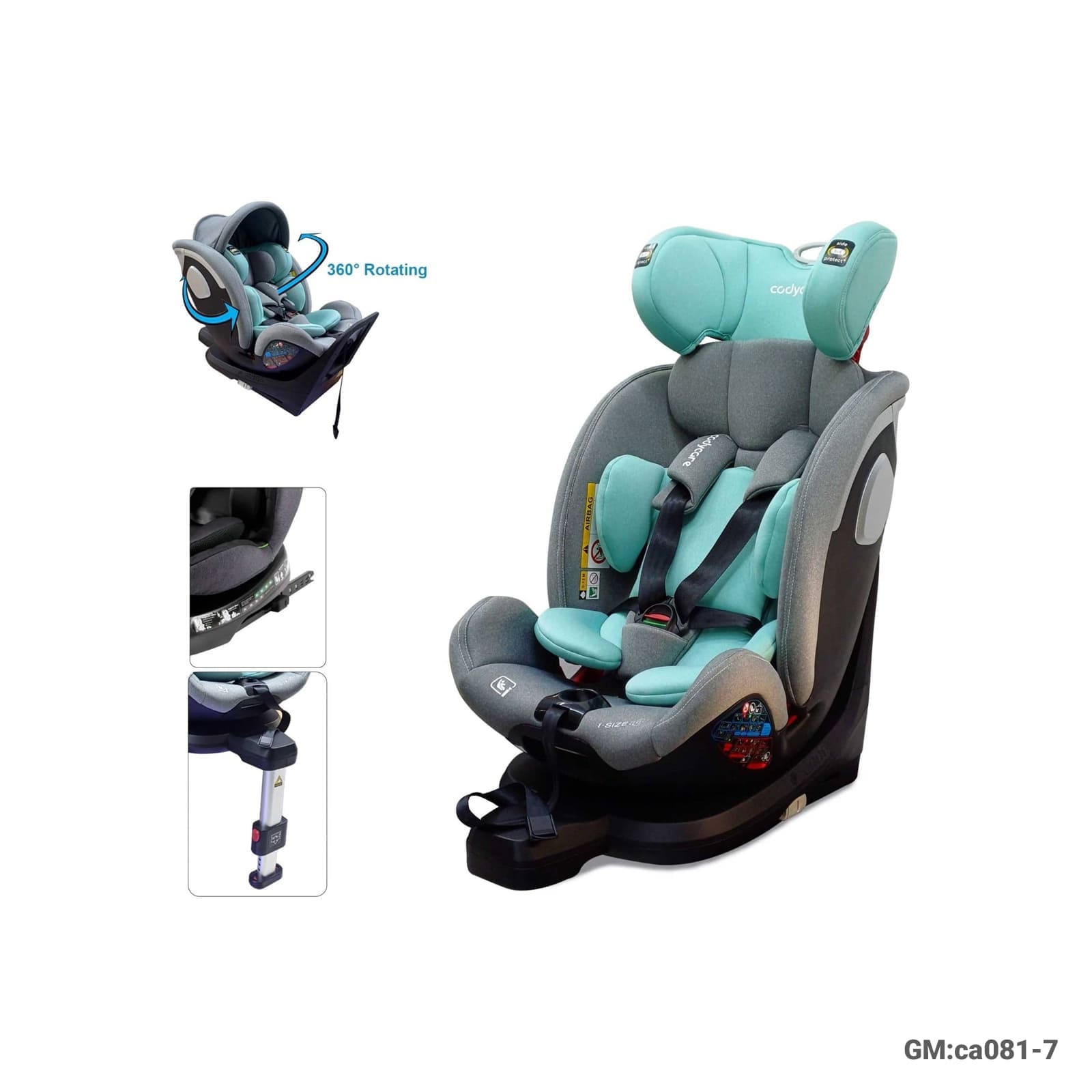 Baby Car Seat with ISOFIX & 360° Rotation – CA081-7