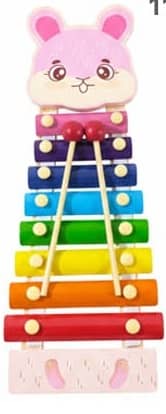 Kids Wooden Colorful Animal Xylophone Musical Toy with Mallets – Educational Music Instrument (ED308-3)