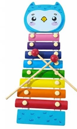 Kids Wooden Colorful Animal Xylophone Musical Toy with Mallets – Educational Music Instrument (ED308-3)