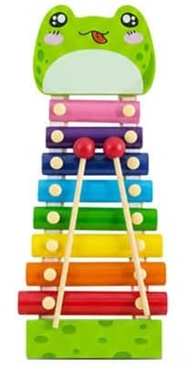 Kids Wooden Colorful Animal Xylophone Musical Toy with Mallets – Educational Music Instrument (ED308-3)