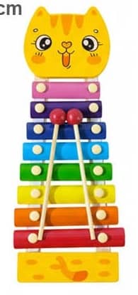 Kids Wooden Colorful Animal Xylophone Musical Toy with Mallets – Educational Music Instrument (ED308-3)
