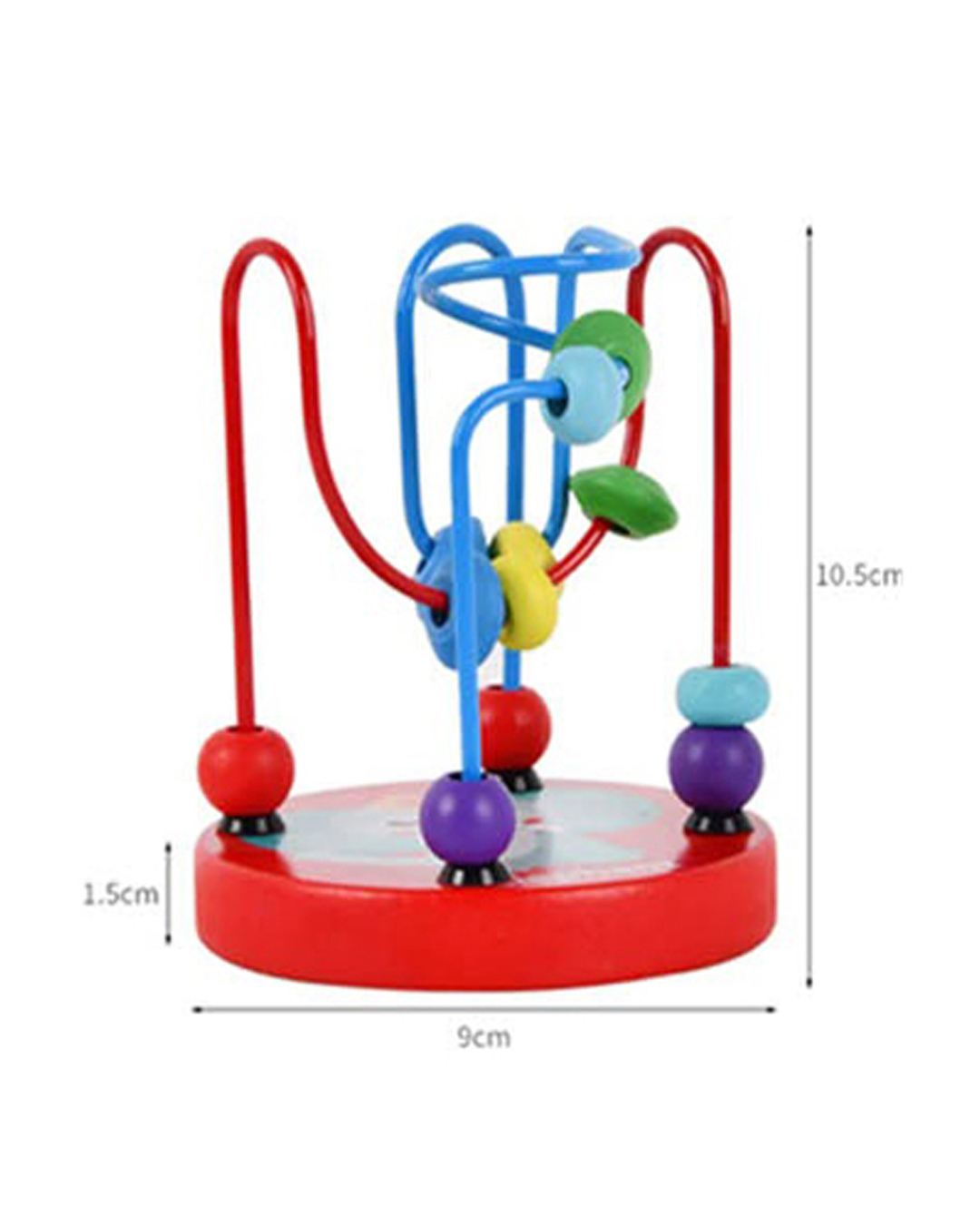 Wooden Educational Bead Maze Toy with Wire Roller – Baby Counting and Motor Skills Puzzle (SH292-4)