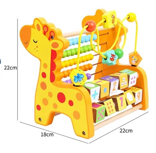 Multifunctional Wooden Educational Counting Toy – Numbers, Abacus Beads & Math Learning Set (SH295-17)
