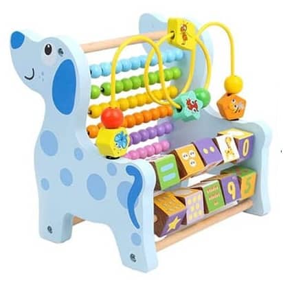 Multifunctional Wooden Educational Counting Toy – Numbers, Abacus Beads & Math Learning Set (SH295-17)