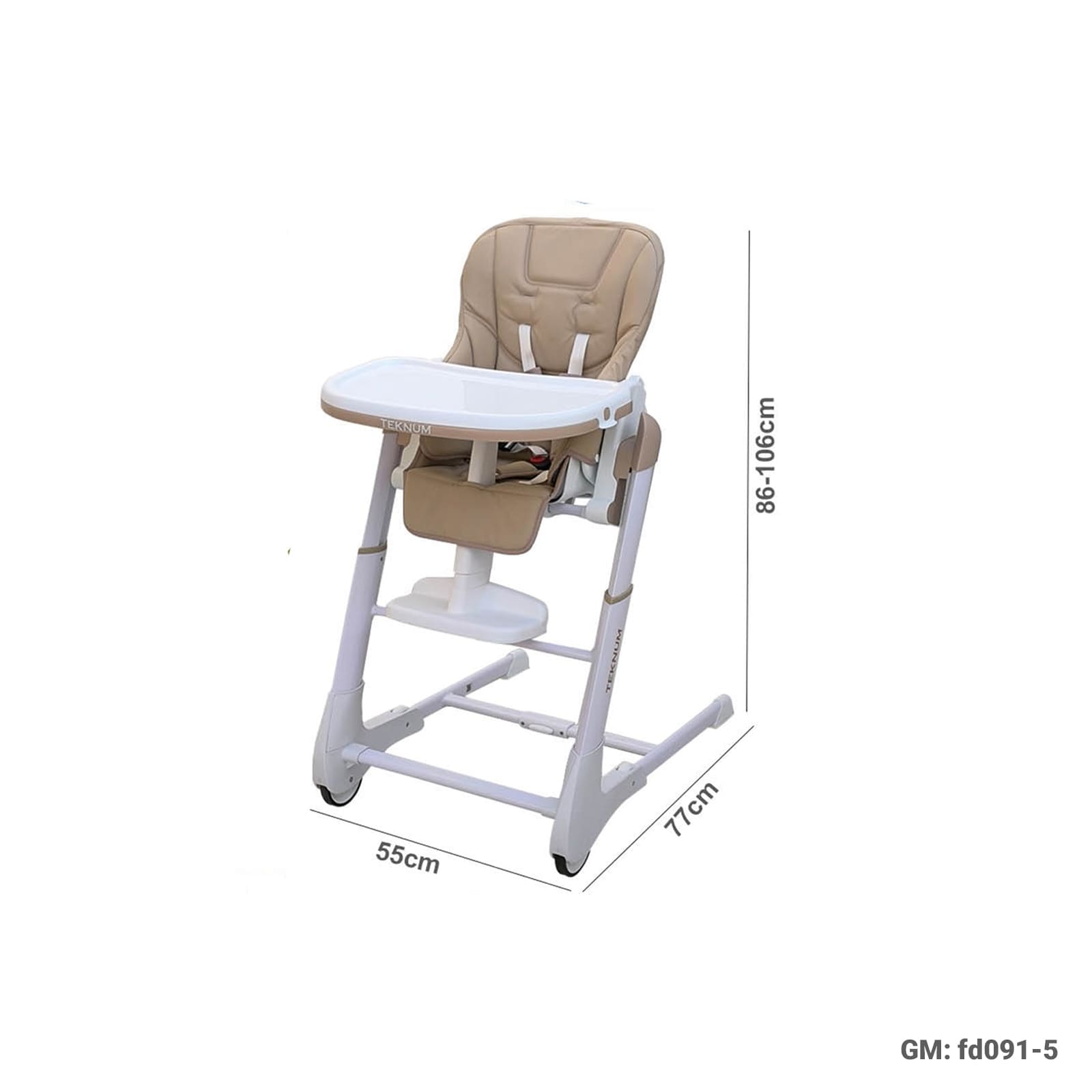 Adjustable Baby High Chair with Wheels – FD091-5