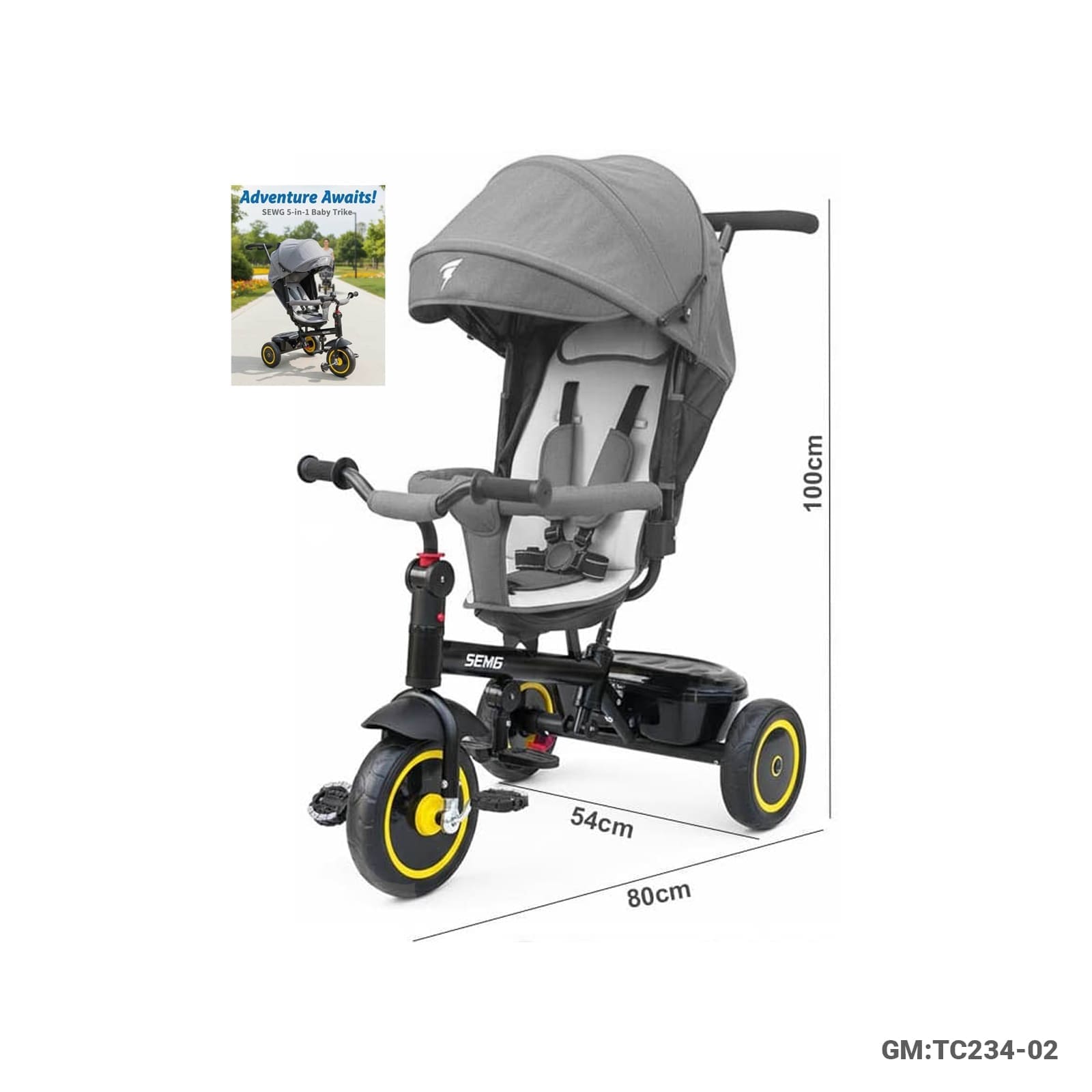 Kids Tricycle with Push Handle (TC234-02)