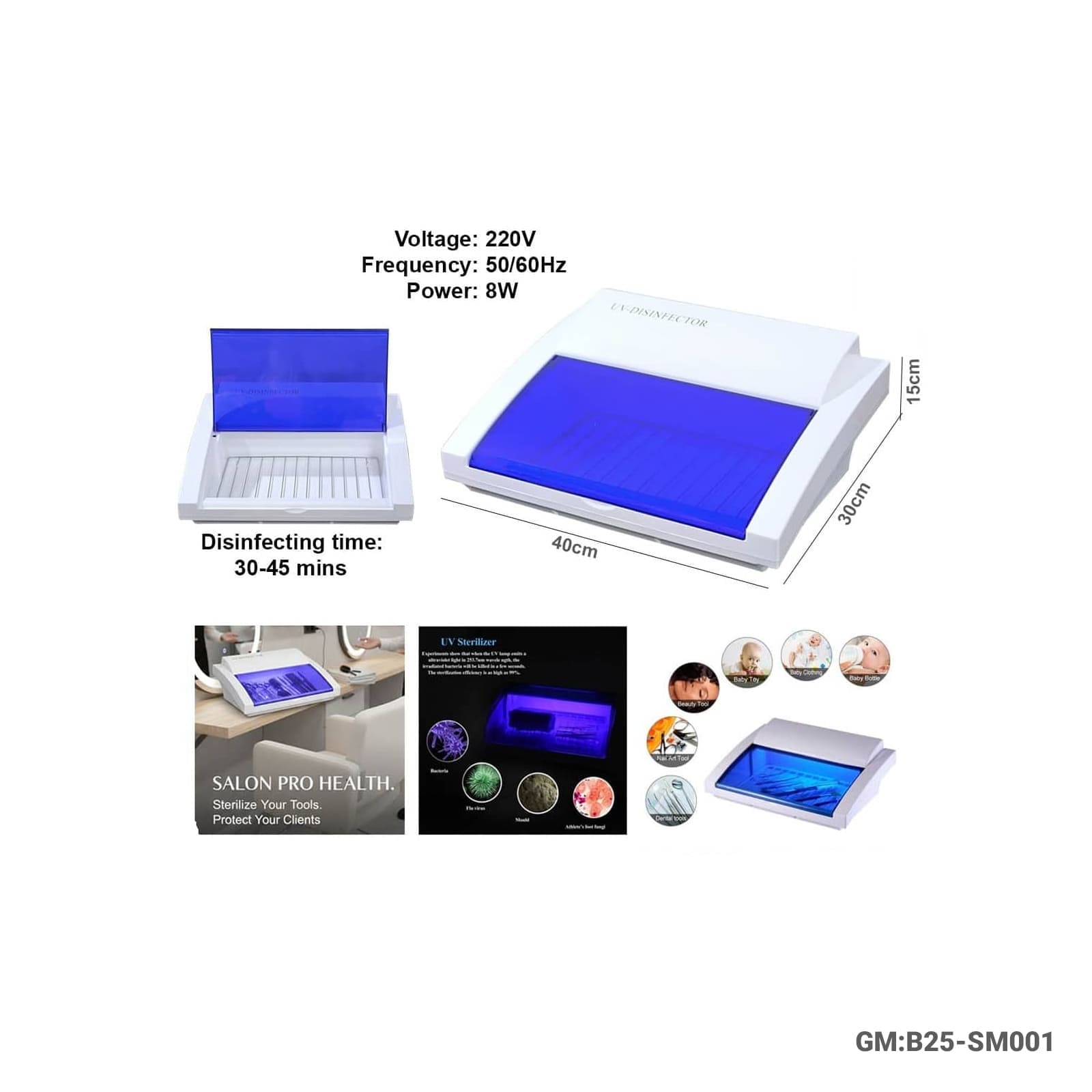 Multi-Functional UV Disinfector Machine Warmer Box for Salon, Spa & Home Use – B25-SM001