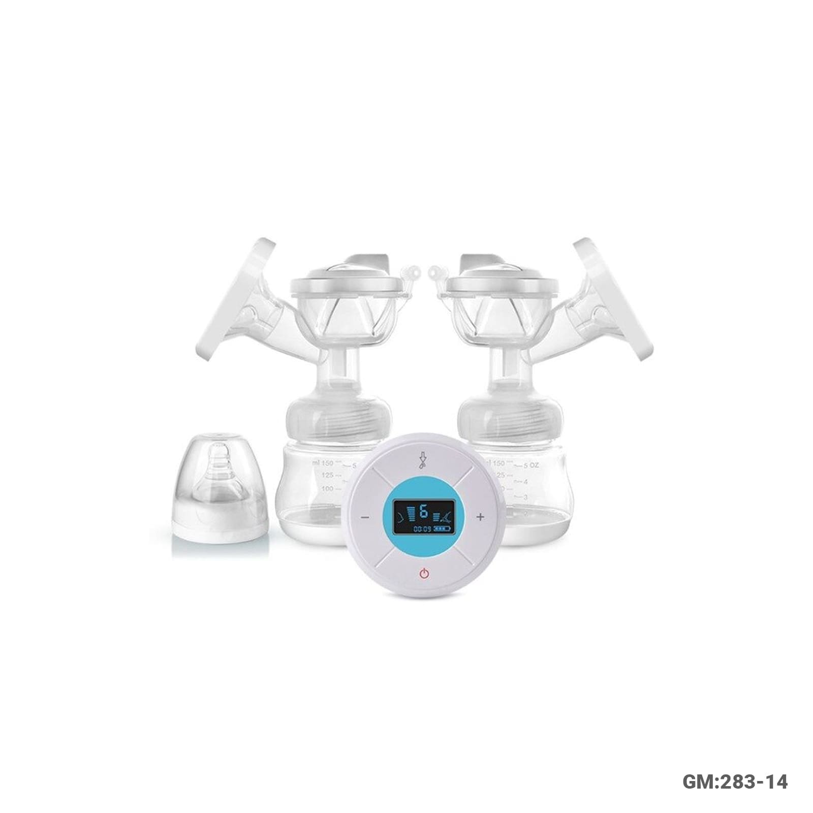 Electric Breast Pump with 2 Bottles & Digital Display – 283-1