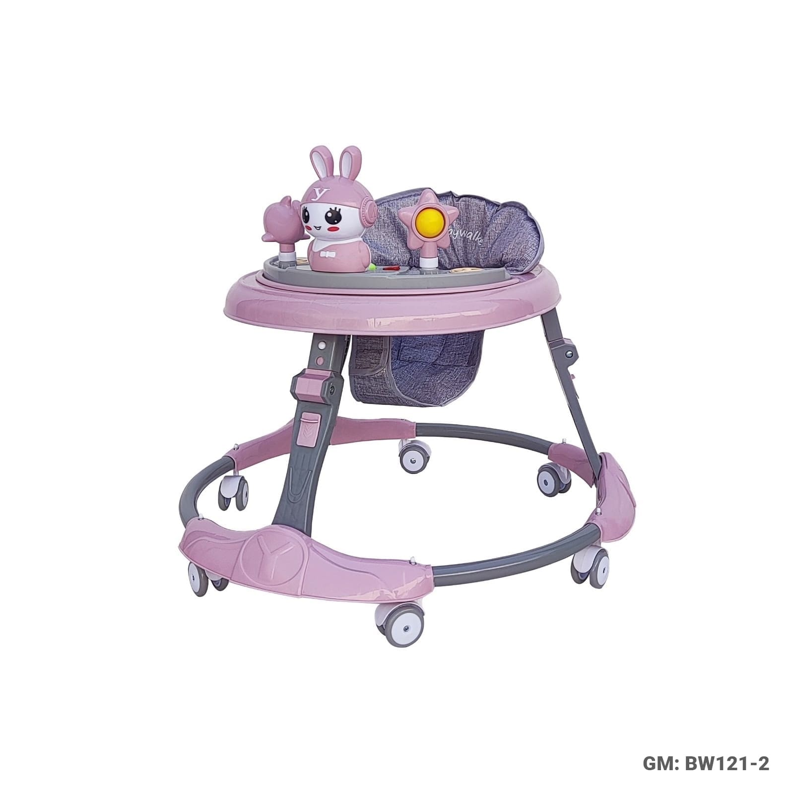 Foldable Baby Plastic Walker with Activity Toy Tray – Suitable Age 7–15 Months (BW121-2)